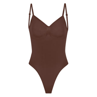 SEAMLESS SCULPT LOW BACK THONG BODYSUIT | COCOA