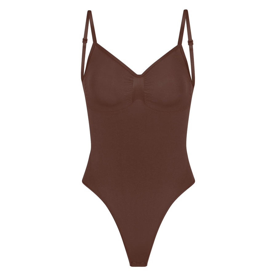 SEAMLESS SCULPT LOW BACK THONG BODYSUIT | COCOA