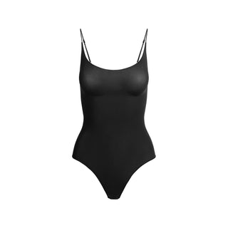 SHEER SEAMLESS THONG BODYSUIT | ONYX