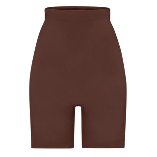 SEAMLESS SCULPT HIGH-WAISTED ABOVE THE KNEE SHORT | COCOA