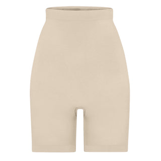 SEAMLESS SCULPT HIGH-WAISTED ABOVE THE KNEE SHORT | SAND