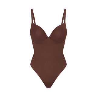 SKIMS ULTIMATE BODY PUSH-UP THONG BODYSUIT | COCOA