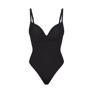 SKIMS ULTIMATE BODY PUSH-UP THONG BODYSUIT | ONYX