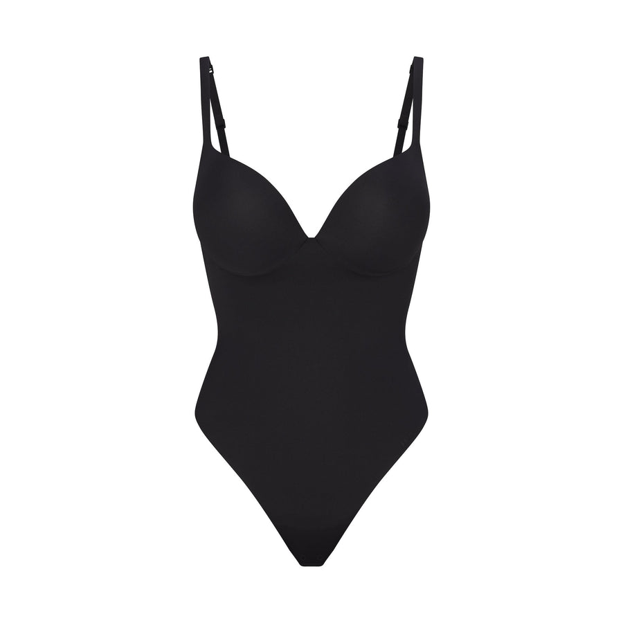 SKIMS ULTIMATE BODY PUSH-UP THONG BODYSUIT | ONYX