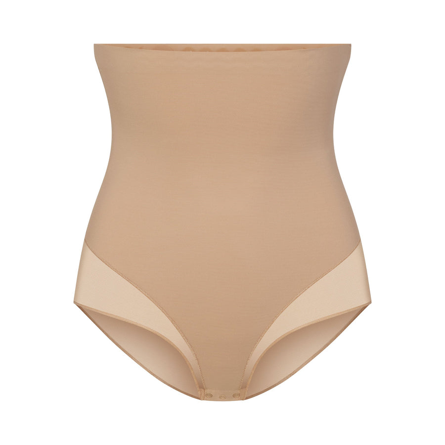 POWER MESH SHAPEWEAR CORE SCULPT HIGH-WAISTED BRIEF | CLAY