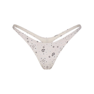 SIGNATURE SWIM THONG BIKINI BOTTOM | ECRU BANDANA PRINT