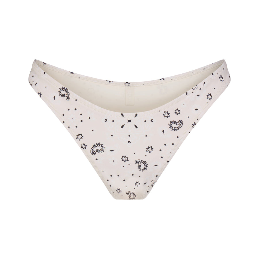 SIGNATURE SWIM TANGA BIKINI BOTTOM | ECRU BANDANA PRINT