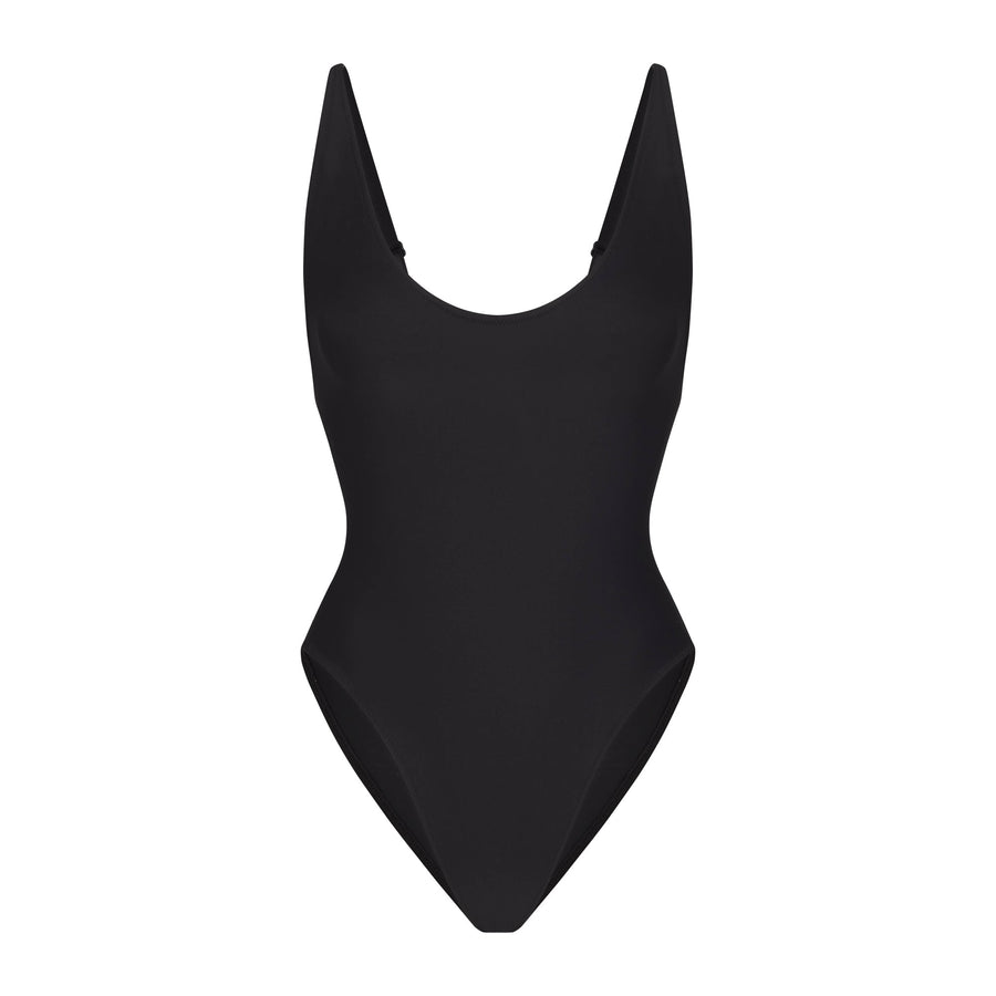 SIGNATURE SWIM SCOOP NECK ONE PIECE | ONYX