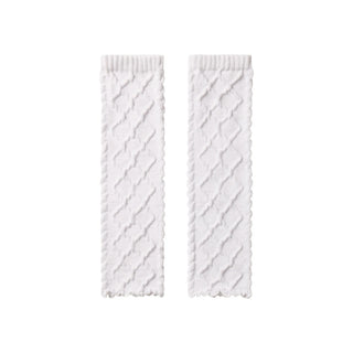 COZY LIGHT CABLE KNIT LEG WARMERS | IVORY