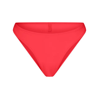 ICONIC SWIM HIGH LEG BIKINI BOTTOM | CARMINE
