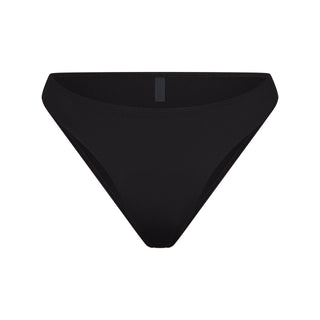 ICONIC SWIM HIGH LEG BIKINI BOTTOM | OBSIDIAN