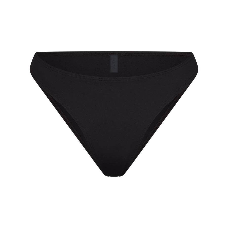 ICONIC SWIM HIGH LEG BIKINI BOTTOM | OBSIDIAN
