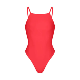 ICONIC SWIM HIGH NECK ONE PIECE | CARMINE