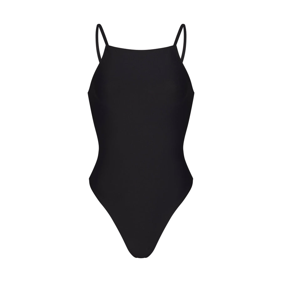 ICONIC SWIM HIGH NECK ONE PIECE | OBSIDIAN