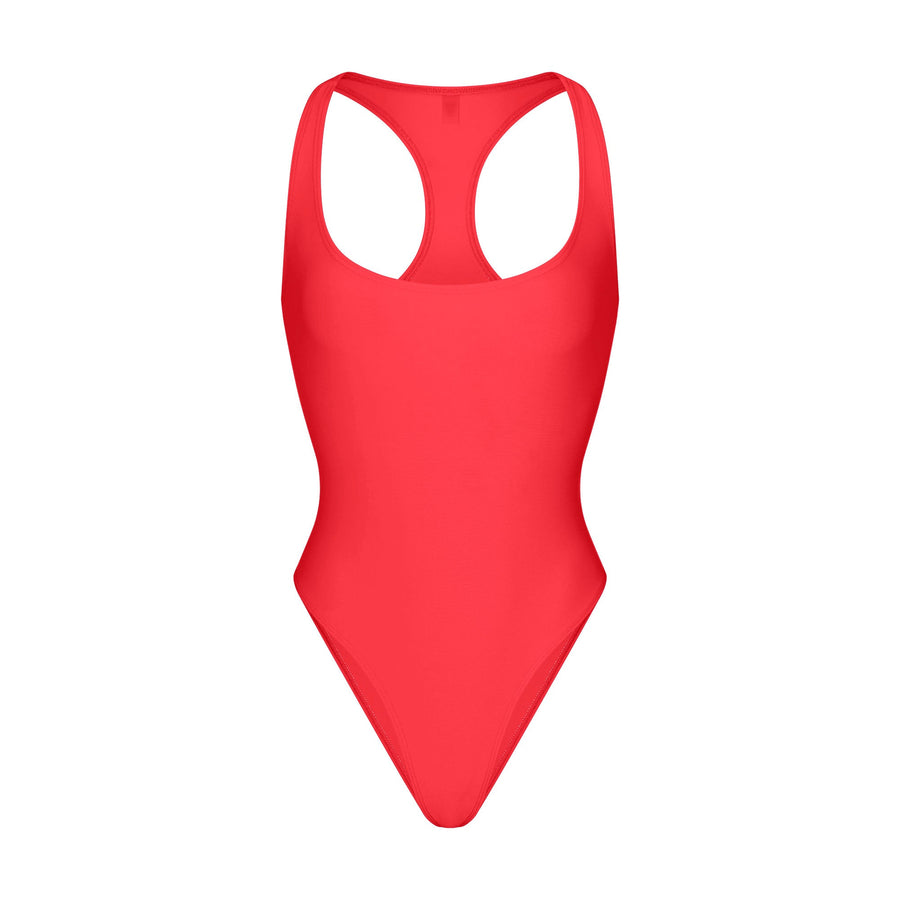 ICONIC SWIM RACERBACK ONE PIECE | CARMINE