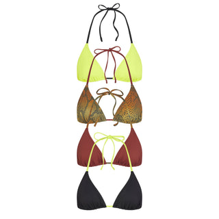 SIGNATURE SWIM TRIANGLE BIKINI TOP 4-PACK | OMBRE SNAKE MULTI
