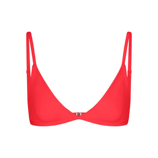 ICONIC SWIM TRIANGLE BIKINI TOP | CARMINE