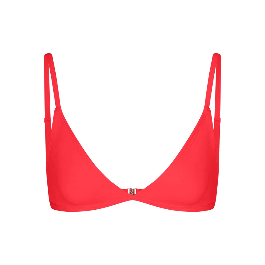 ICONIC SWIM TRIANGLE BIKINI TOP | CARMINE