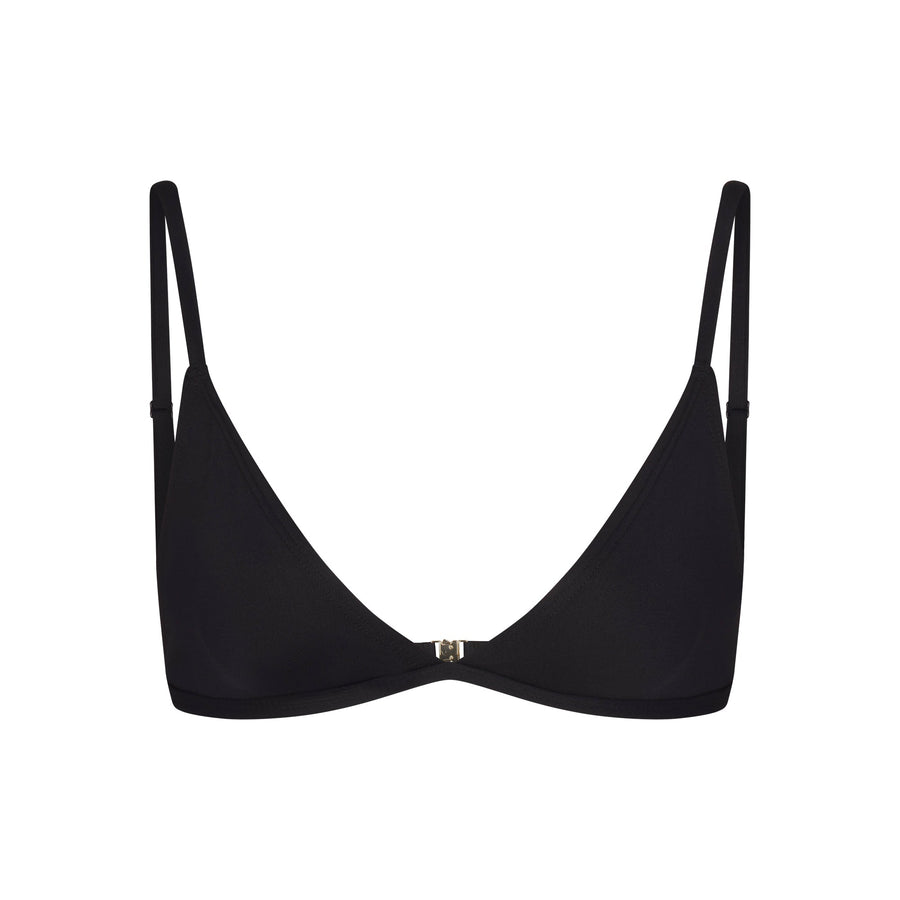 ICONIC SWIM TRIANGLE BIKINI TOP | OBSIDIAN
