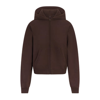 FRENCH TERRY ZIP UP HOODIE | ESPRESSO