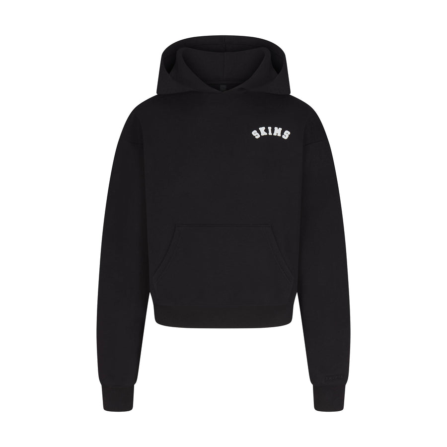 COTTON FLEECE LOGO CLASSIC HOODIE | SNOW ARCHED LOGO PATCH