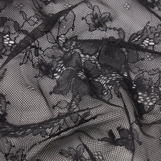 ULTRA FINE LACE LONG TIE SKIRT | ONYX