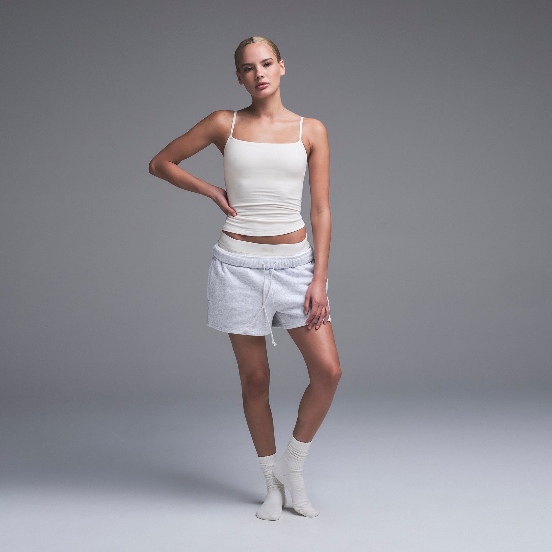 COTTON JERSEY CAMI | MARBLE