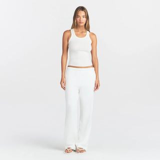 COTTON RIB SCOOP NECK TANK | MARBLE