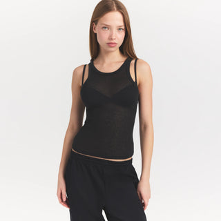 SHEER RIB TANK | SOOT