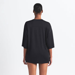 NikeSKIMS AIRY V-NECK OVERSIZED TOP | OBSIDIAN