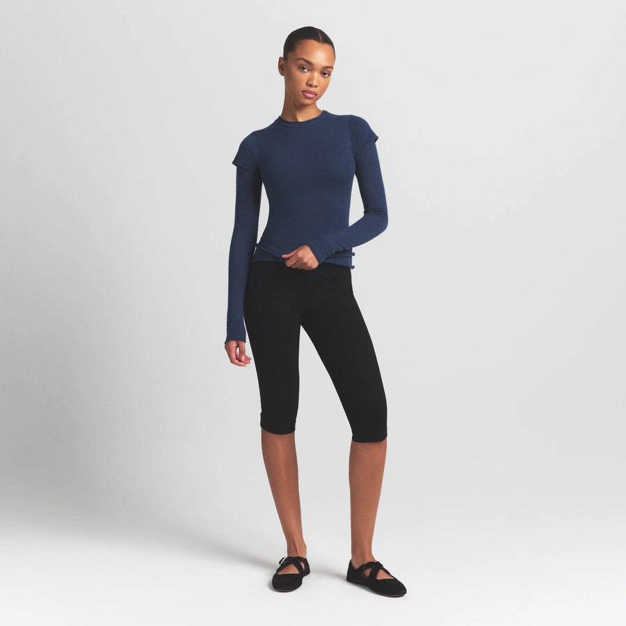FEATHERWEIGHT CASHMERE TEE | INDIGO