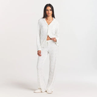 SOFT LOUNGE SLEEP SET | IVORY PEARL BOWS PRINT