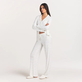 SOFT LOUNGE SLEEP SET | IVORY PEARL BOWS PRINT