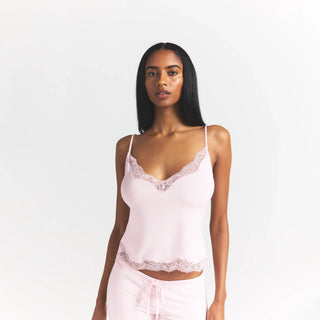 SKIMS SLEEP LACE CAMI AND PANT SET | BLOOM
