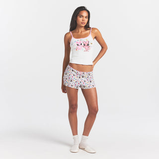 LOGO POINTELLE CAMI AND SHORT SET | MARBLE HAPPY BUNNIES