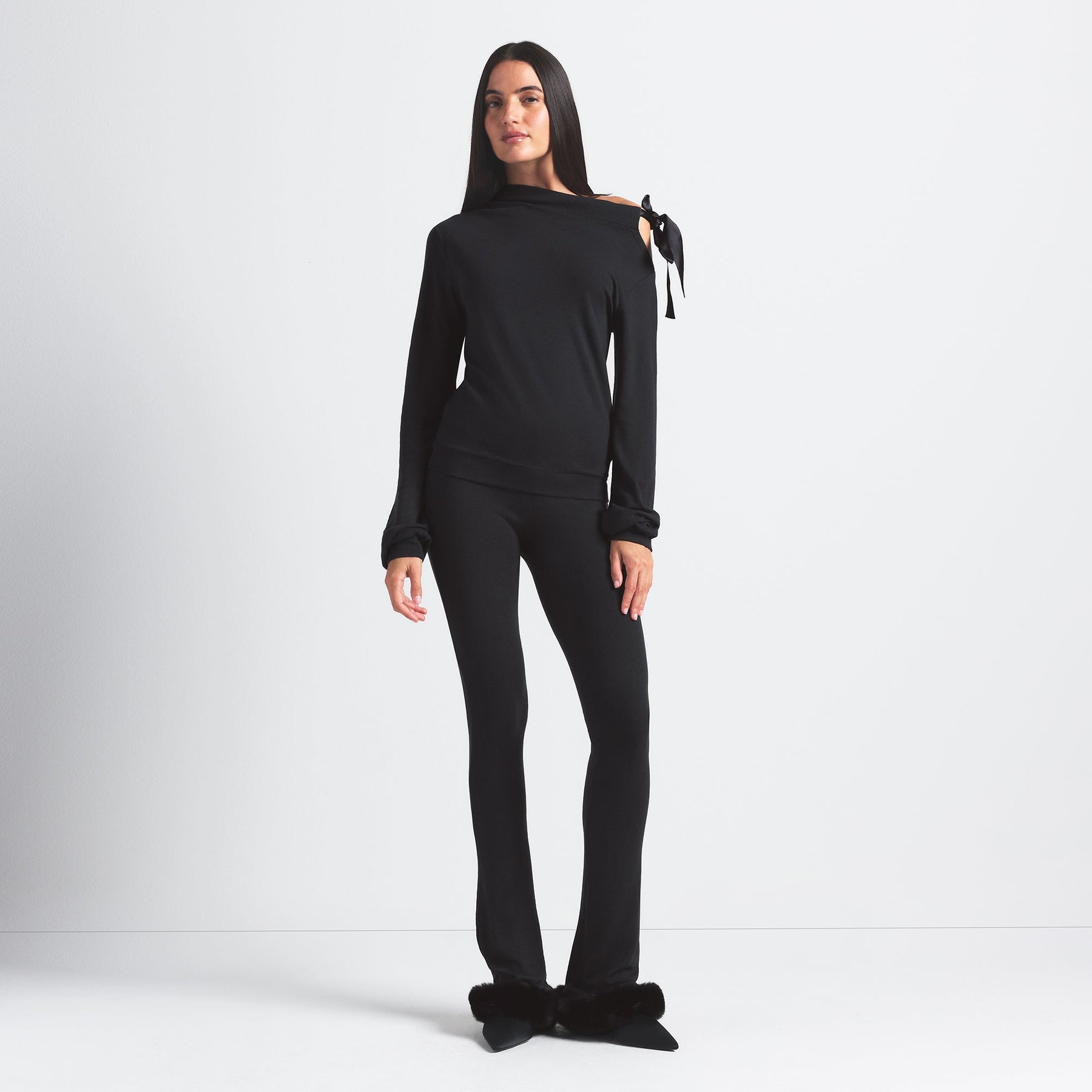SKIMS CLOUD OFF THE SHOULDER TOP | ONYX