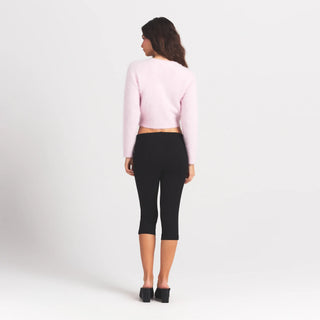 BRUSHED ALPACA LONG SLEEVE CARDIGAN | CHERRY BLOSSOM