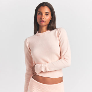 SWEATER KNITS RIBBED LONG SLEEVE FITTED CREW NECK | PRIMROSE