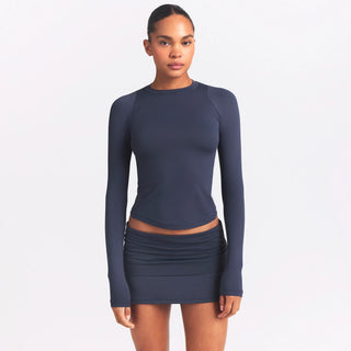 NikeSKIMS AIRY LONG SLEEVE CREW NECK TOP | DEEP ROYAL