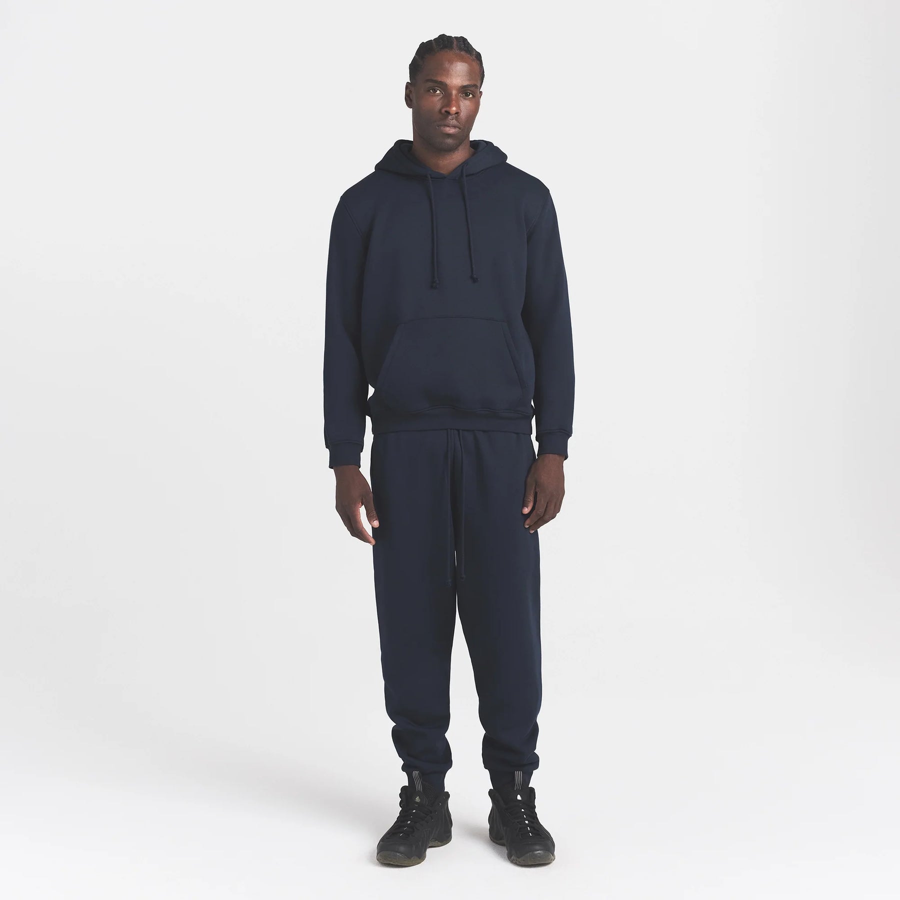 FLEECE LOUNGE MENS CLASSIC HOODIE | NAVY