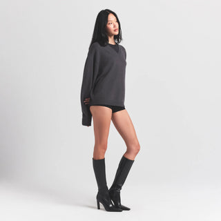 SWEATER KNITS PULLOVER V NECK | ASH