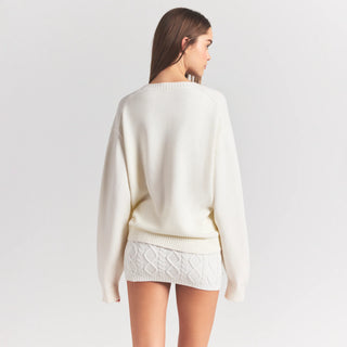 SWEATER KNITS PULLOVER V NECK | IVORY