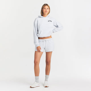 COTTON FLEECE LOGO CLASSIC HOODIE | ONYX ARCHED LOGO PATCH