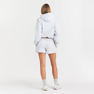 COTTON FLEECE LOGO CLASSIC HOODIE | ONYX ARCHED LOGO PATCH