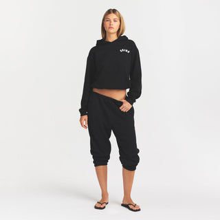 COTTON FLEECE LOGO CLASSIC HOODIE | SNOW ARCHED LOGO PATCH