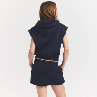 BOYFRIEND FLEECE MUSCLE PULLOVER | NAVY