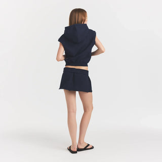BOYFRIEND FLEECE MUSCLE PULLOVER | NAVY