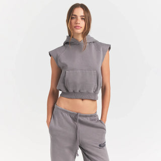 BOYFRIEND FLEECE MUSCLE PULLOVER | SHADOW