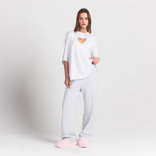 WORN IN JERSEY HEART OVERSIZED T-SHIRT | SNOW