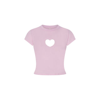 WORN IN JERSEY HEART BABY TEE | BABY PINK